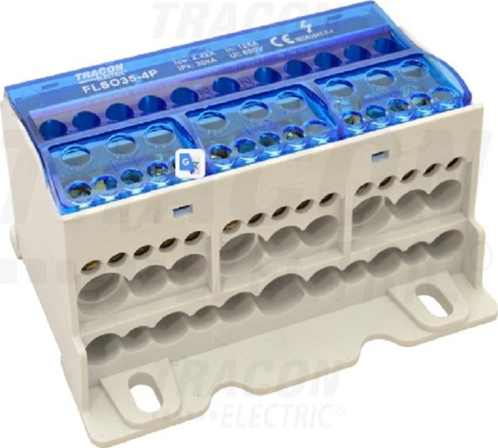 Tracon Electric Złączka odgałęźna otwierana na szynę FLSO35-4P
