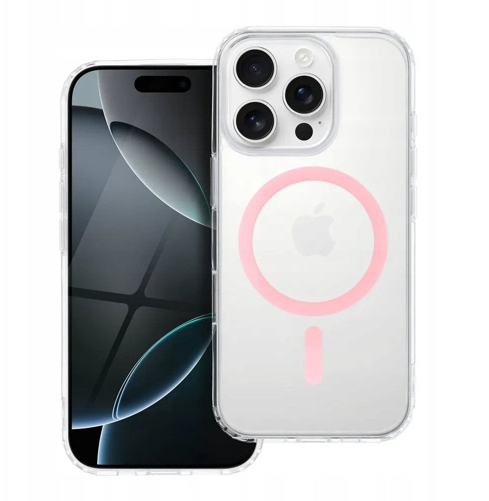 Drop Glue Colorful Ring Mag Cover kompatybilny z MagSafe pasuje do IPHONE 11 różowy