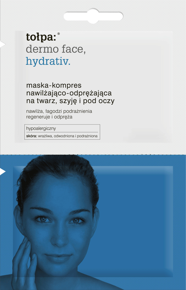 Tołpa hydrativ, maska-kompres nawilżająco-odprężąjąca na twarz, szyję i dekolt (saszetka) 2 x 6 ml