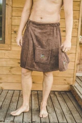 EMBROIDERED SAUNA APRON (75X150 CM BR