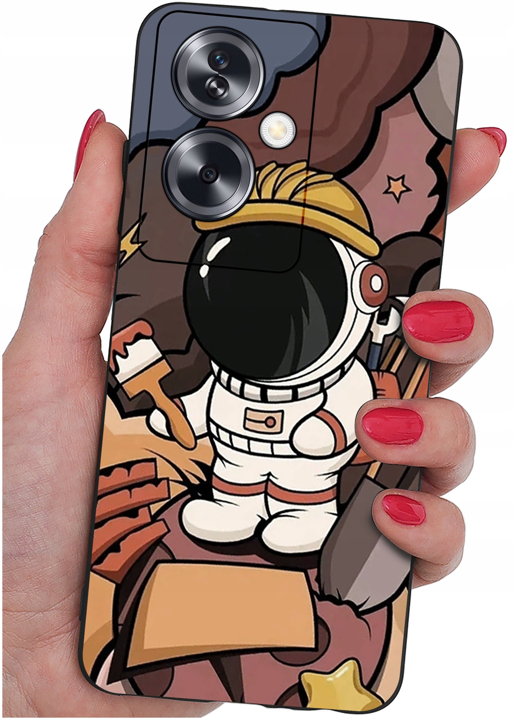 ETUI do Oppo A79 5G WZORY |SILIKONOWE MATT CASE + SZKŁO ochronne 9H