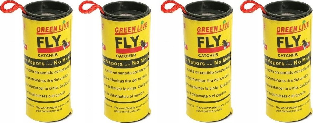 PrzydaSie 4X Lep Na Owady Muchy Pułapka Lepowa Taśma 4 Rolki