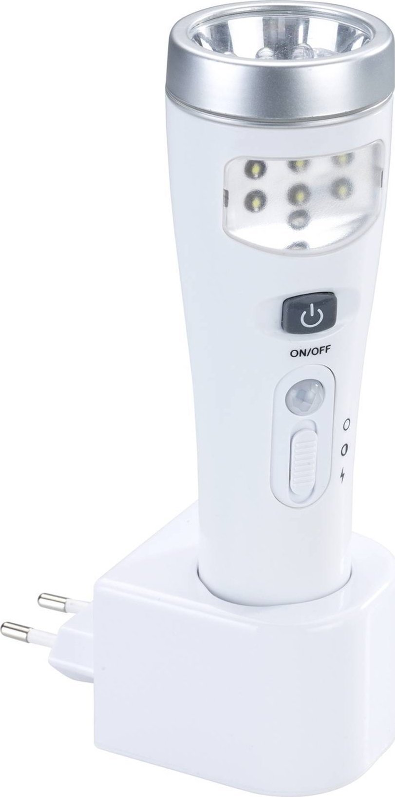 Lampka wtykowa do gniazdka Maximex Lampka nocna LED z czujnikiem ruchu, 2w1, latarka