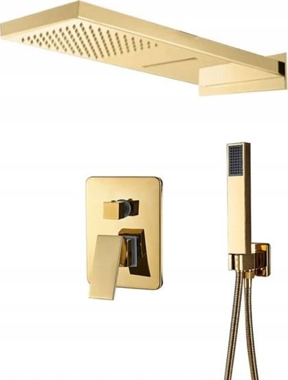 Zestaw prysznicowy PDS KRAN BATERIA PRYSZNICOWA ŁAZIENKOWA ZŁOTA EFEKT v9