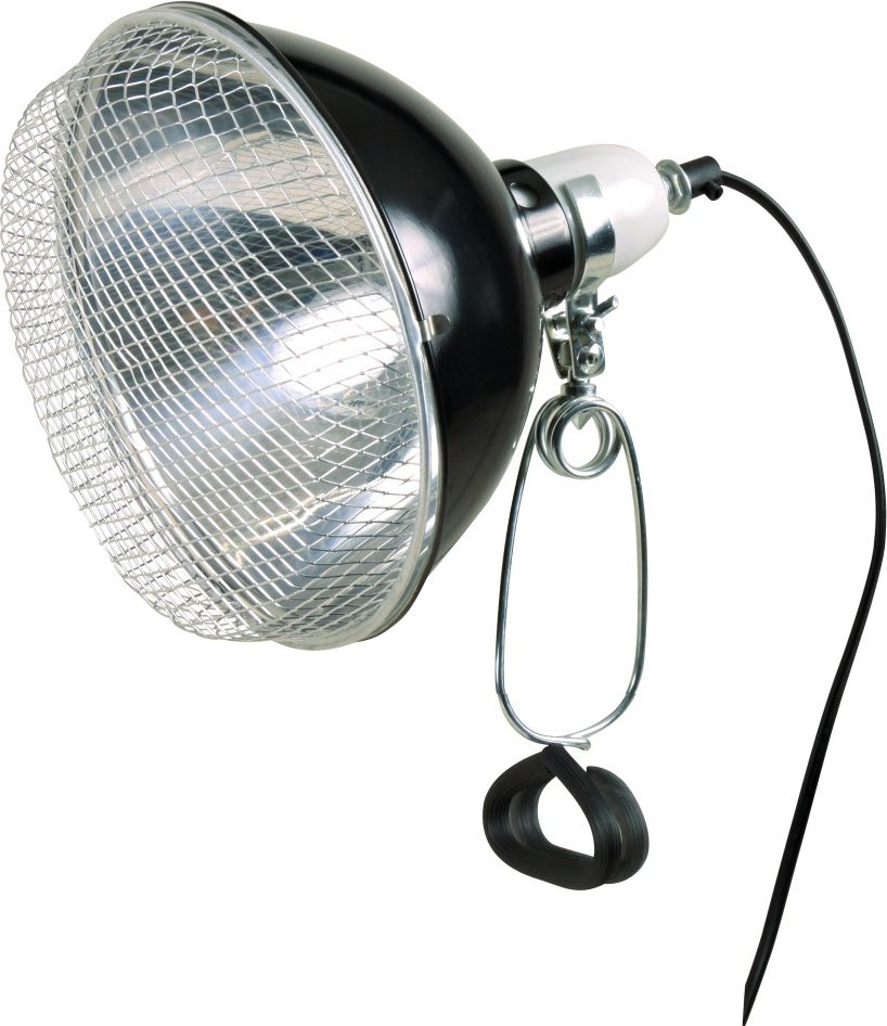 Trixie Lampa z klamrą zaciskową czarna z siatką ochronną 21cm 250W