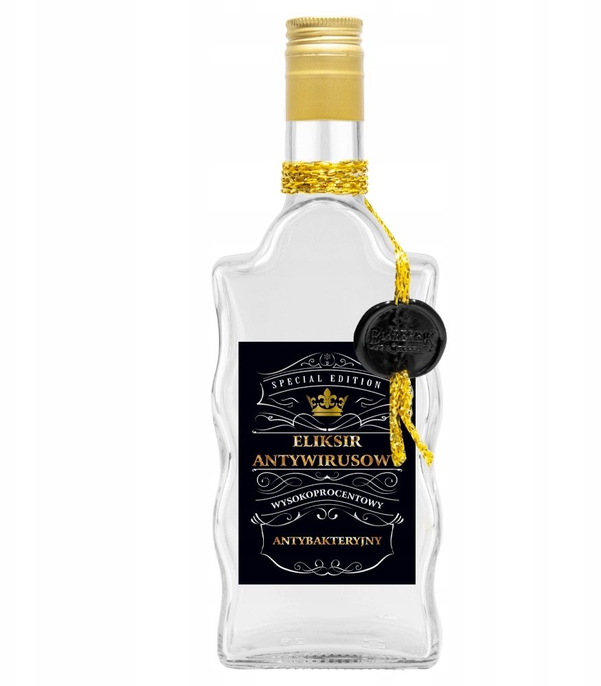 BUTELKA OZDOBNA FALA 500ML ELIKSIR ANTYWIRUSOWY