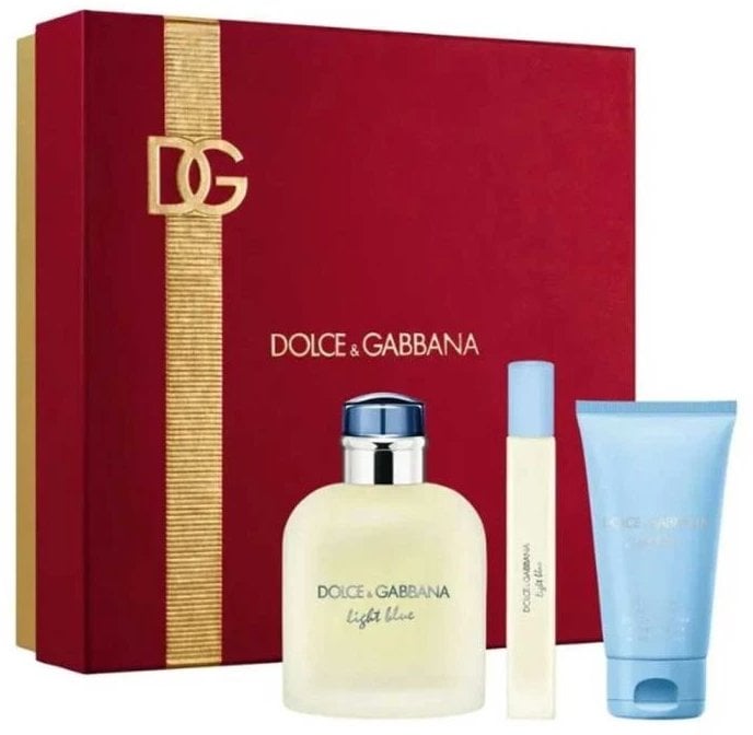 Dolce & Gabbana Light Blue Pour Homme Żel Pod Prysznic 50Ml Minaturka 10Ml Woda Toaletowa 125Ml