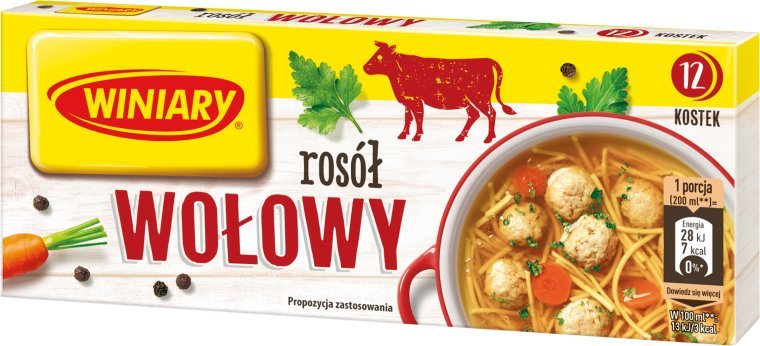 WINIARY Winiary Rosół wołowy 120 g (12 sztuk)