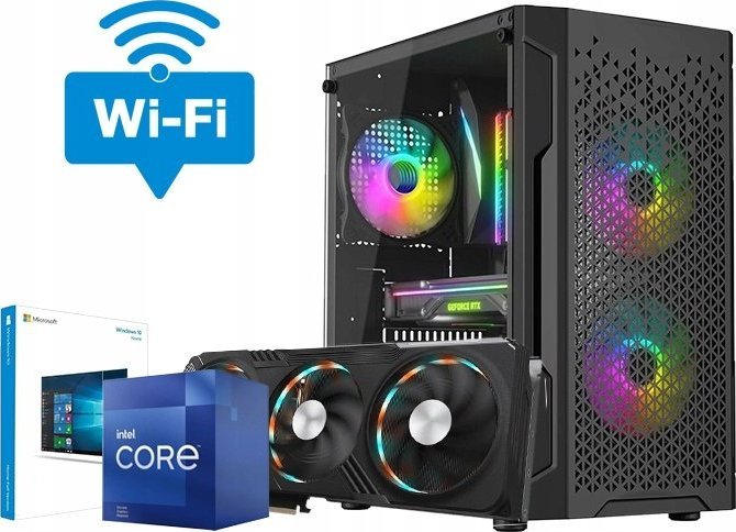 Komputer Netcom Core i5-12400, 32 GB, RTX 4060, 1 TB M.2 PCIe Windows 11 Pro