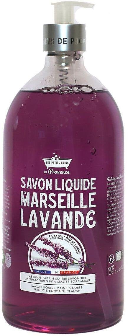 Dozownik do mydła Compagnie de Provence Les Petites Bains de Provence, Marseille, Lawenda, Mydło w płynie, Do rąk i ciała, 1000 ml Unisex