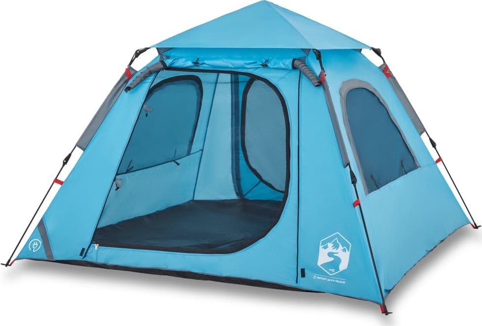 Namiot turystyczny vidaXL Namiot turystyczny, 4-os., niebieski, szybkie rozkładanie