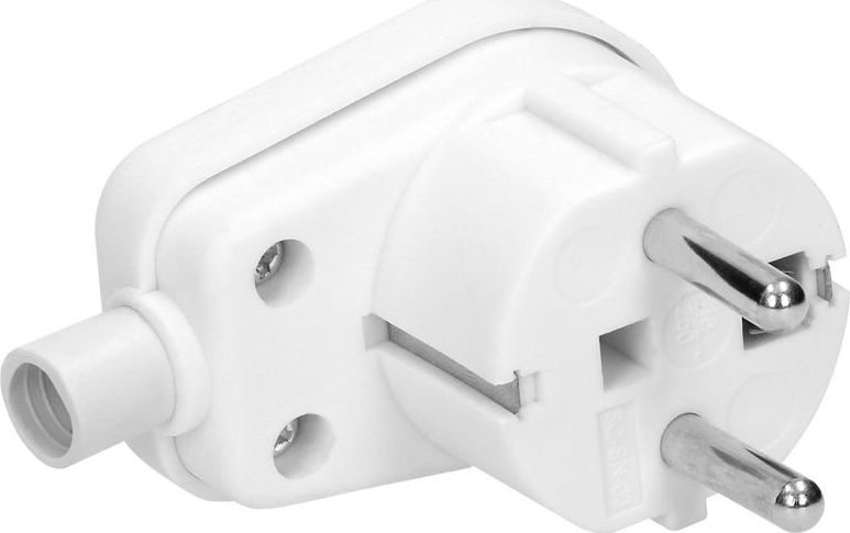Orno Wtyczka kątowa, Uni-schuko, rozbieralna OR-AE-13182 (biała)