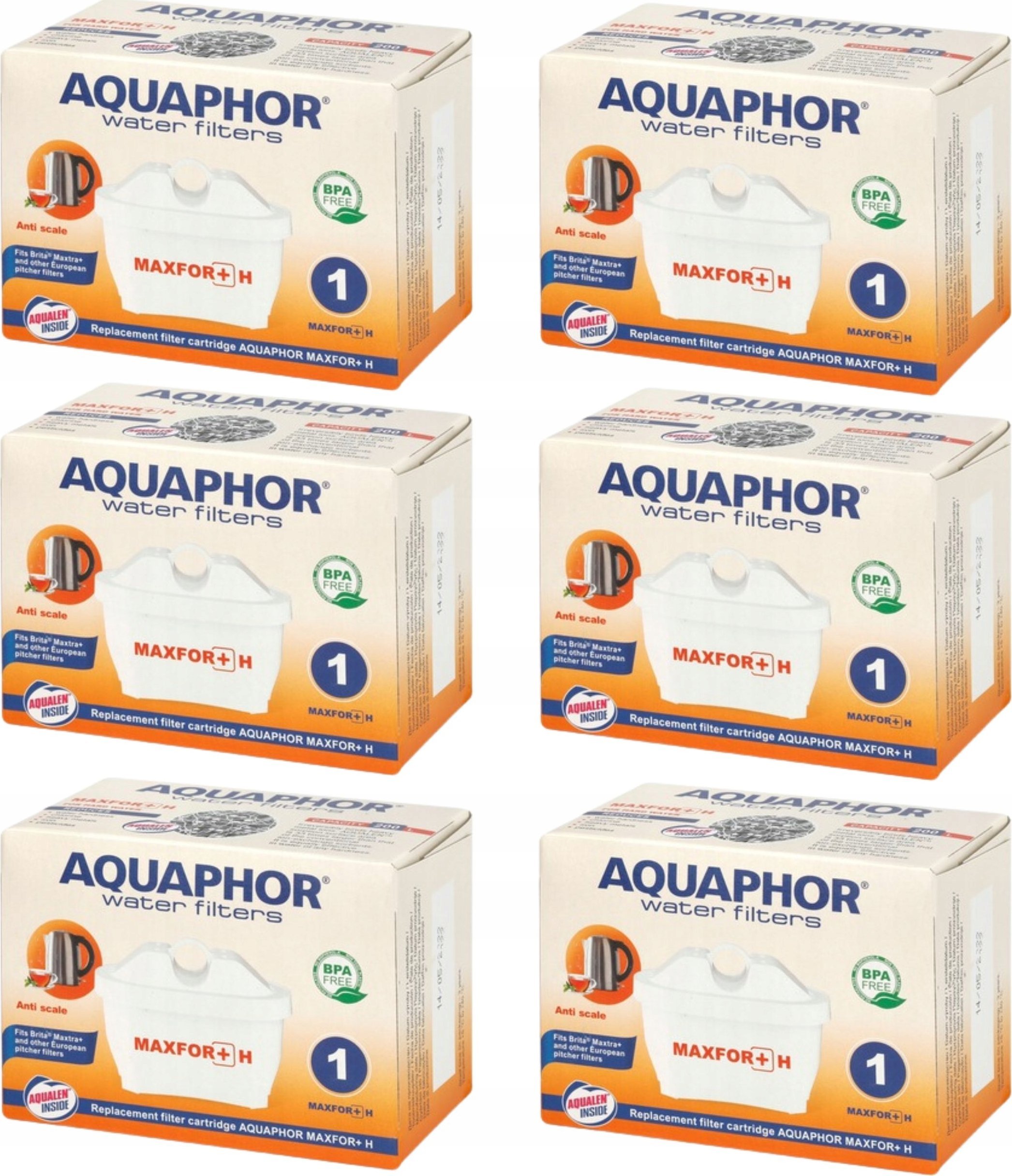 Wkład filtrujący Aquaphor Maxfor+ H 6 szt.