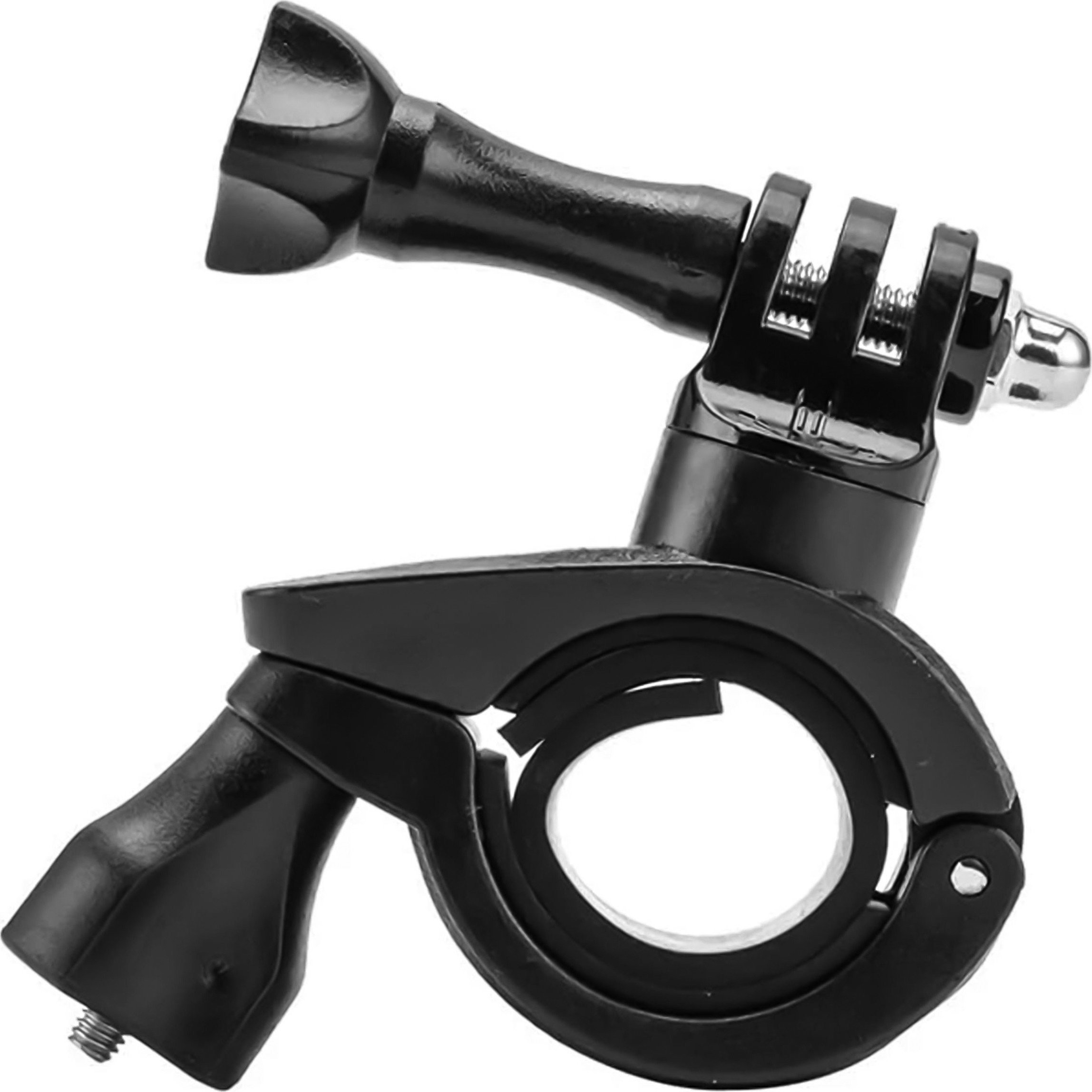 Alogy Uchwyt rowerowy do GoPro Hero 12 11 10 9 8 7 DJI Action SJ7 SJ6 do kamer na kierownicę motocykl rower Alogy obrotowy czarny