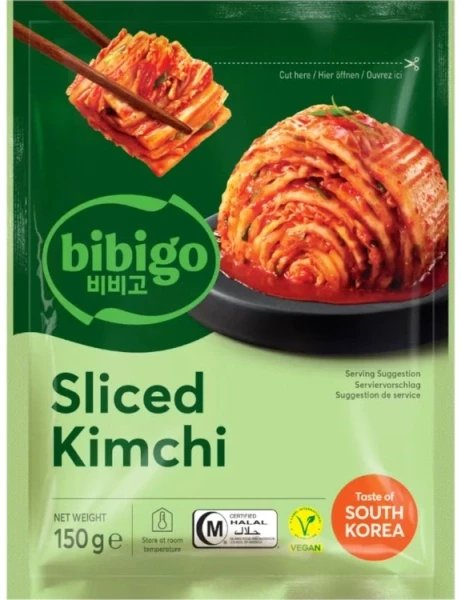 Dongwon Kimchi, koreańska kiszona kapusta wegańska bez rybnego sosu 150g - Bibigo