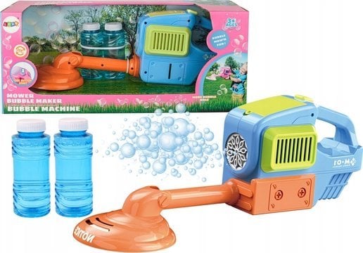 LeanToys Maszyna Do Baniek Mydlanych Kosiarka Podkaszarka Dwa Płyny Niebieska