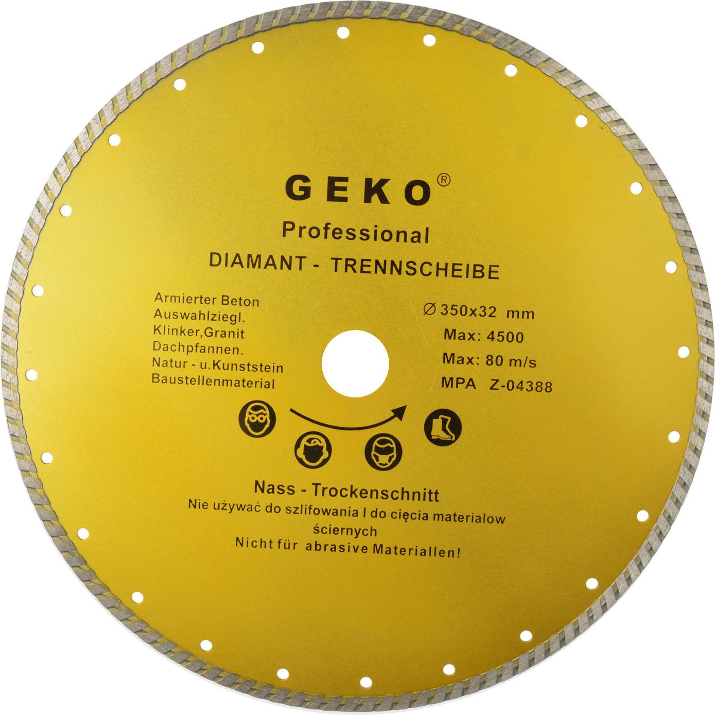 Geko Tarcza diam.350x8x32mm turbo GEKO PROFI (10)