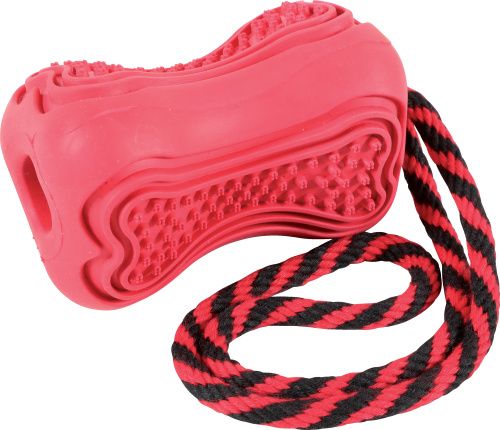 Zolux ZOLUX Zabawka kauczukowa ze sznurem TITAN M kol. czerwony