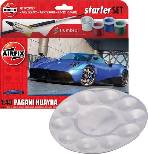 Airfix Pagani Huayra zestaw z farbami + paleta do farb