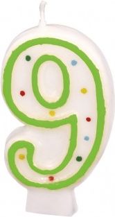 AMSCAN Świeczka Cyferka W Kropki Nr 9 (GXP-613064)