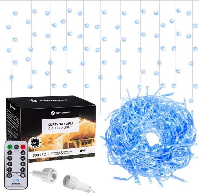 Dekoracja świąteczna Springos kurtyna świetlna