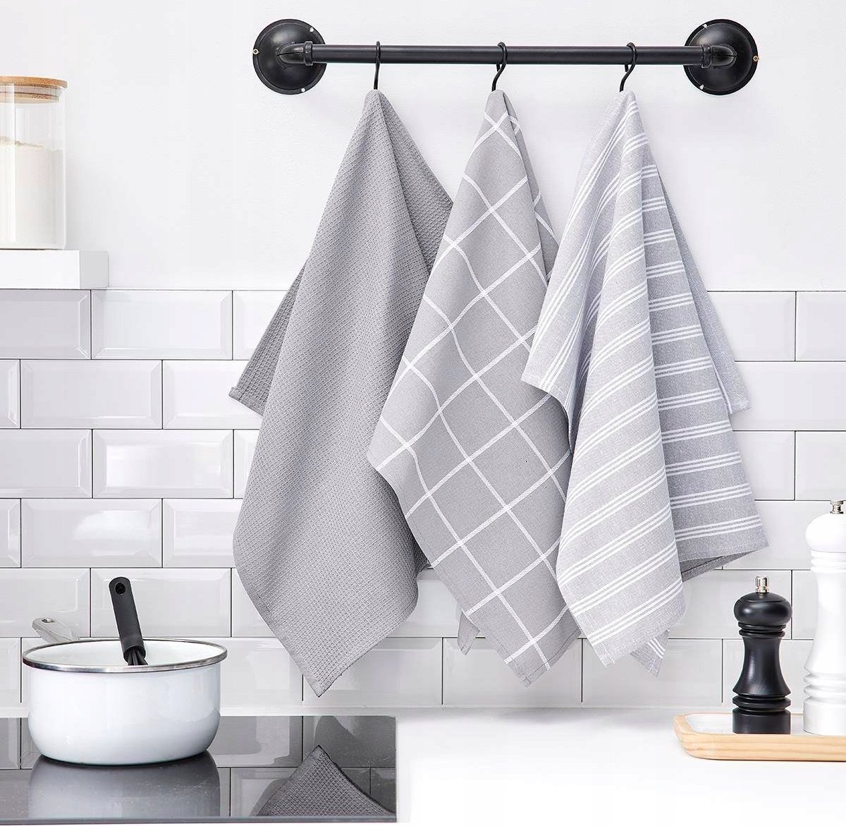 TODAY Ściereczki kuchenne bawełniane Uni, 3 sztuki, 50 x 70 cm