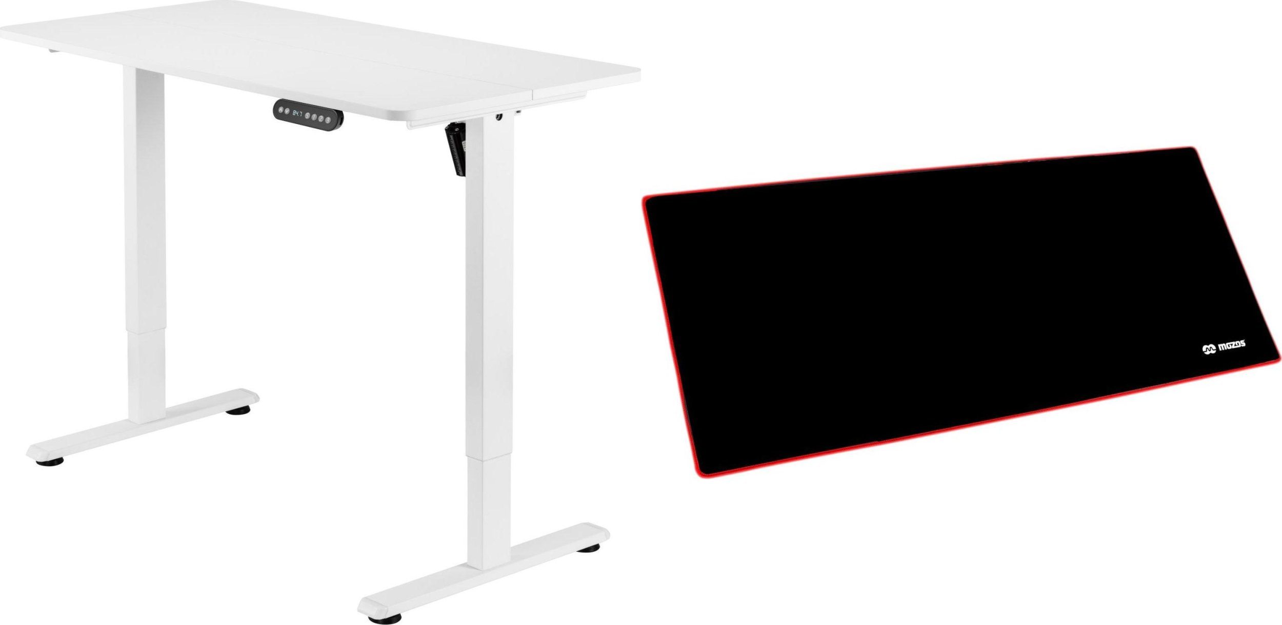 Biurko Mozos Biurko Mozos ED PRO WH Białe 120 cmx60 cm + Podkładka PM-GAME