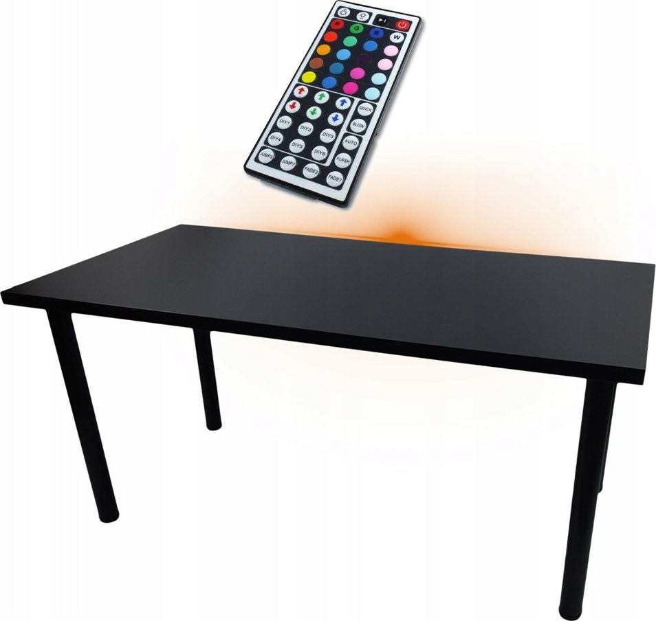 BIURKO GAMINGOWE 160x80 CZARNE LED DUE PRODUCENT