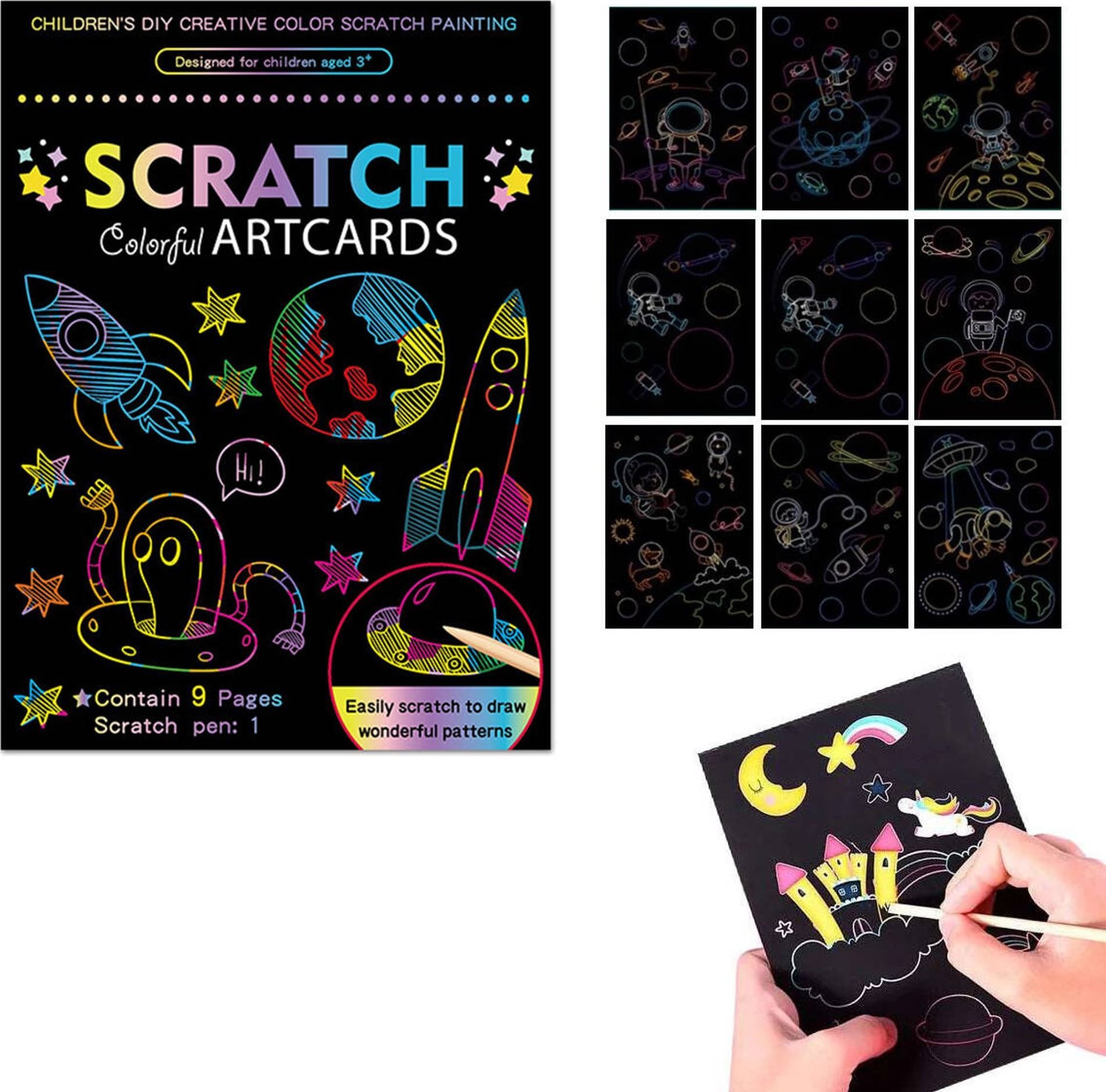 Trifox ZDRAPYWANKA KOLOROWA KOSMOS 9 KARTEK