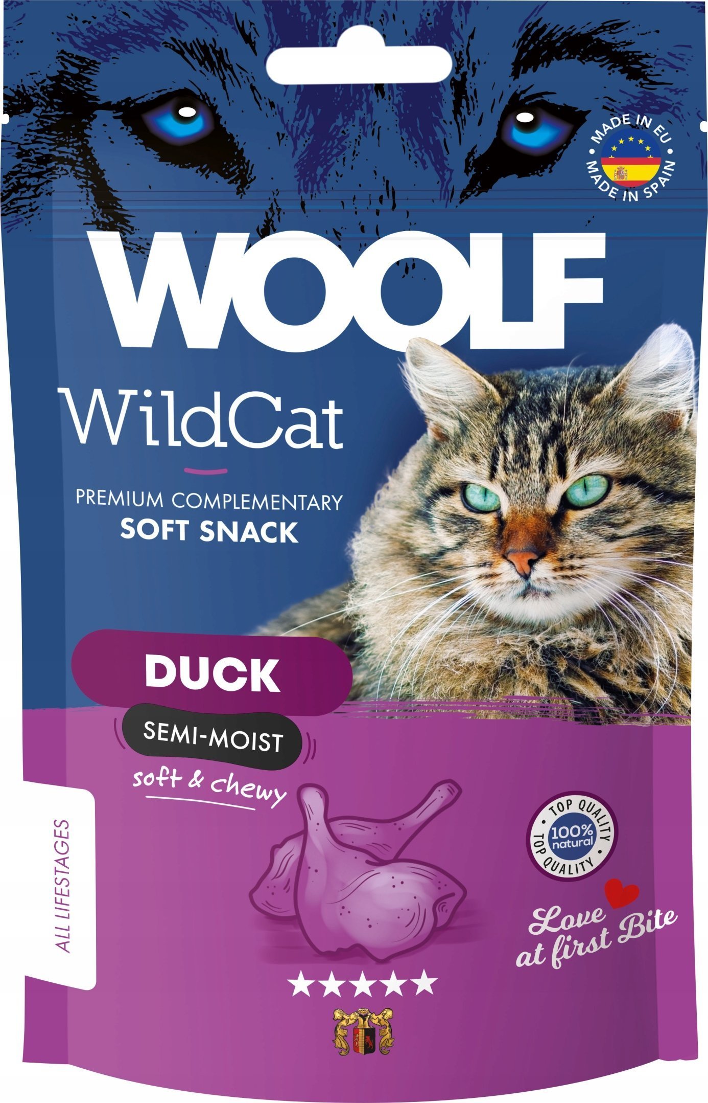 WOOLF WILDCAT przysmak KOT 50g SOFT SNACKS DUCK