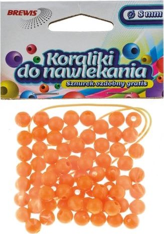 BREWIS Koraliki do nawlekania BREWIS 8mm K8-4 złoty Brewis