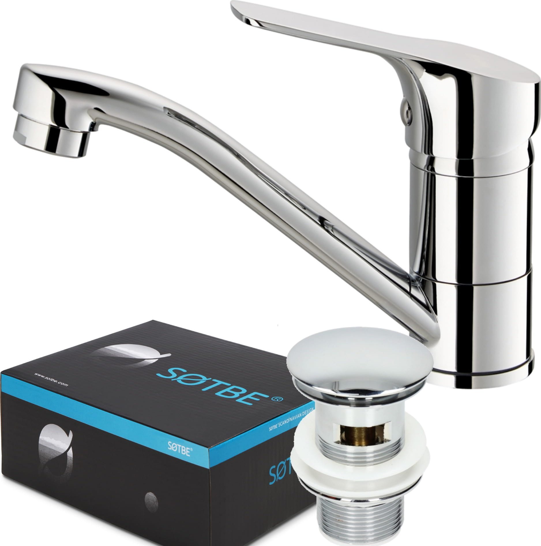 Bateria umywalkowa Sotbe SOTBE VANTAA bateria umywalkowa obrotowa z korkiem klik klak