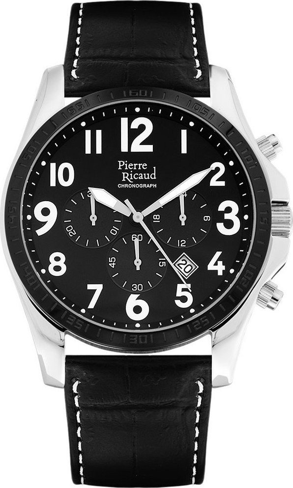 Zegarek Pierre Ricaud Zegarek męski Pierre Ricaud P91070.Y224CH czarny
