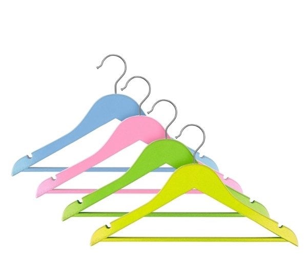 WOODEN CHILDREN HANGER SET LSK007 4 PCS