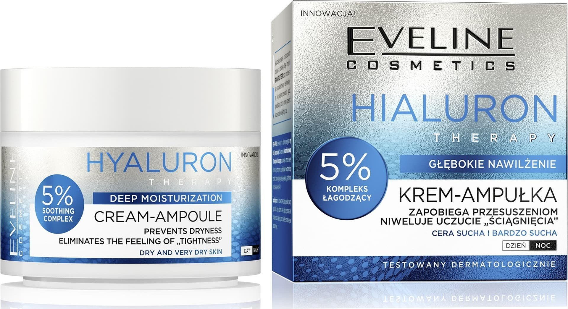Eveline Hialuron Therapy Krem-ampułka z kompleksem łagodzącym 50 ml
