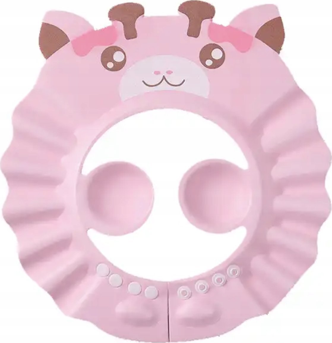 Daszek / Rondo Kąpielowe do Mycia Głowy Dzieci - Różowa Żyrafa