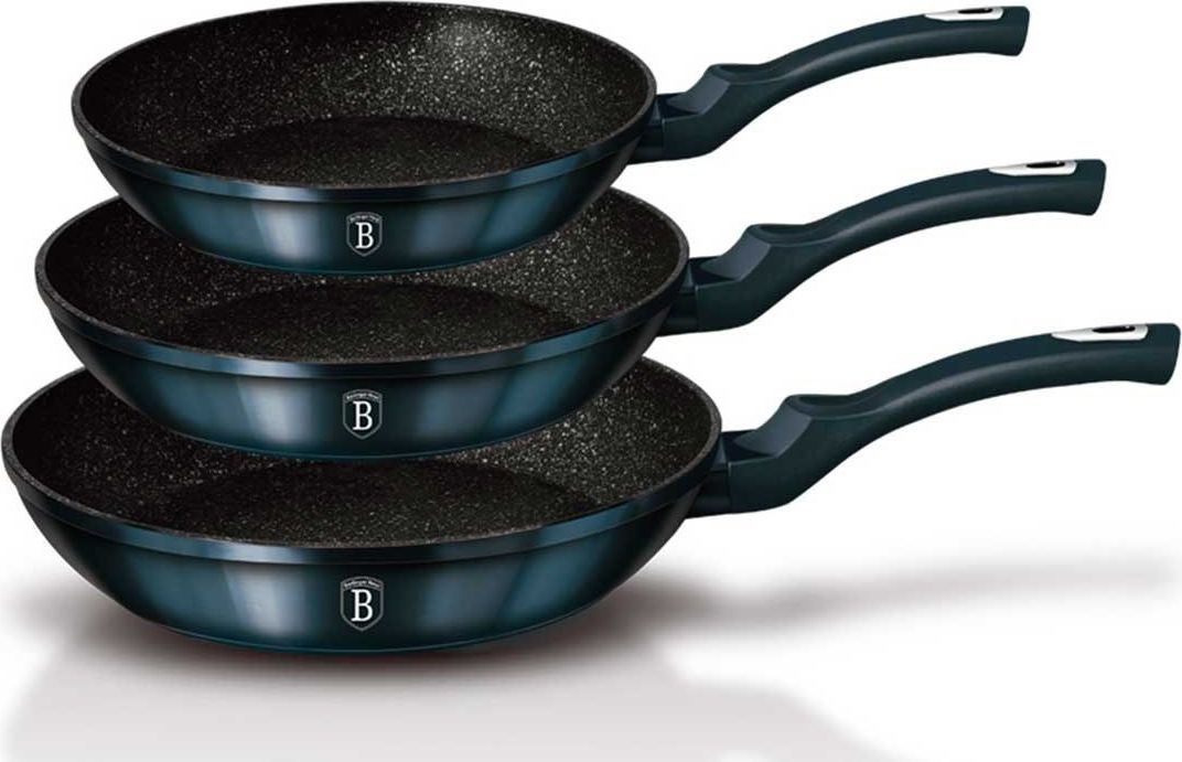 Patelnia Berlinger Haus zestaw Metallic Line Aquamarine Edition 20 24 28cm