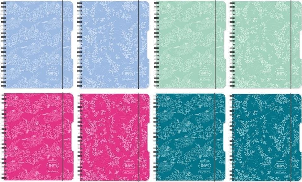 Brulion na spirali A5/80K kratka mix (4szt)