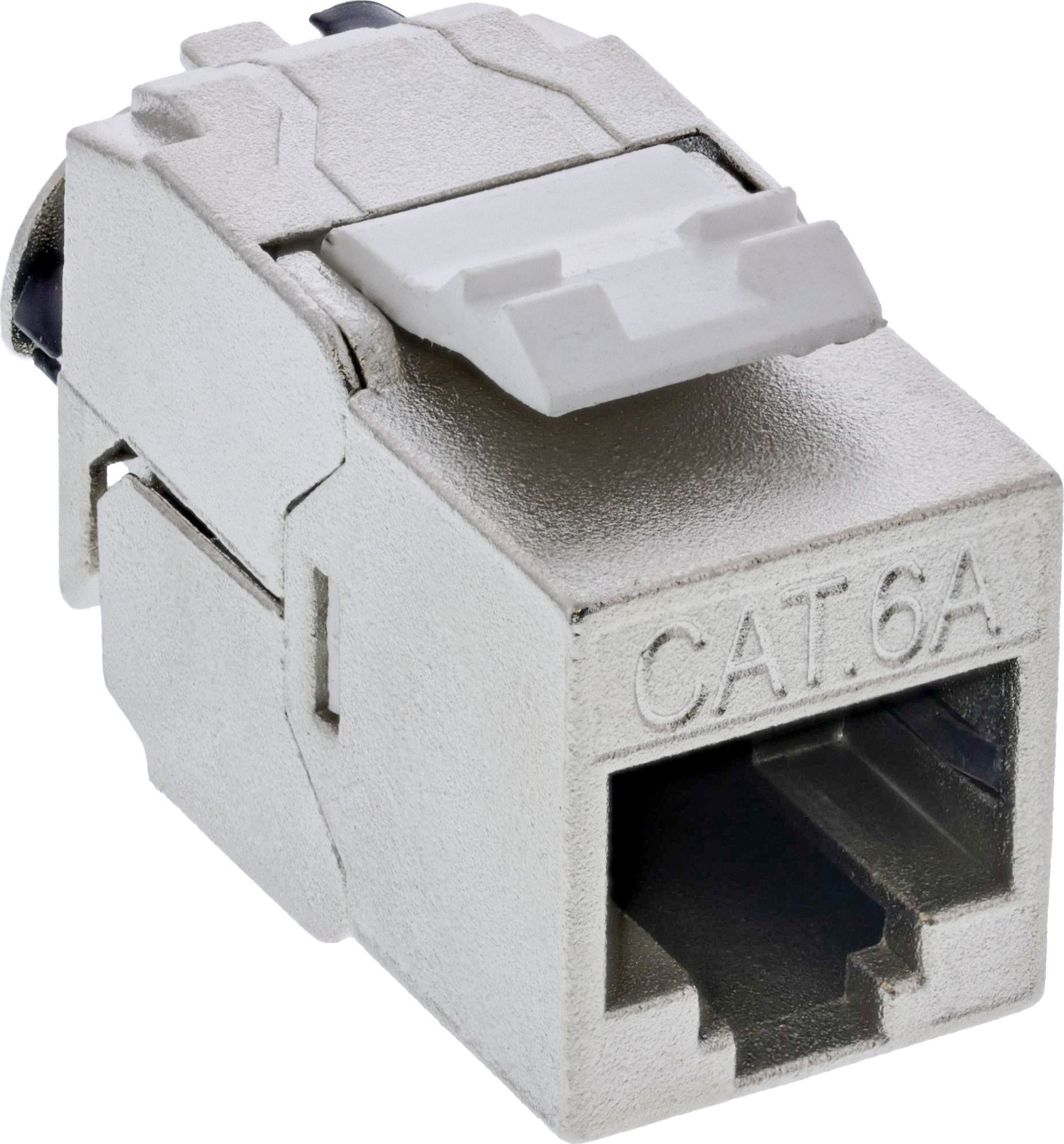InLine InLine® Keystone RJ45 jack slim, SNAP-In, Cat.6A, integrated cable tie