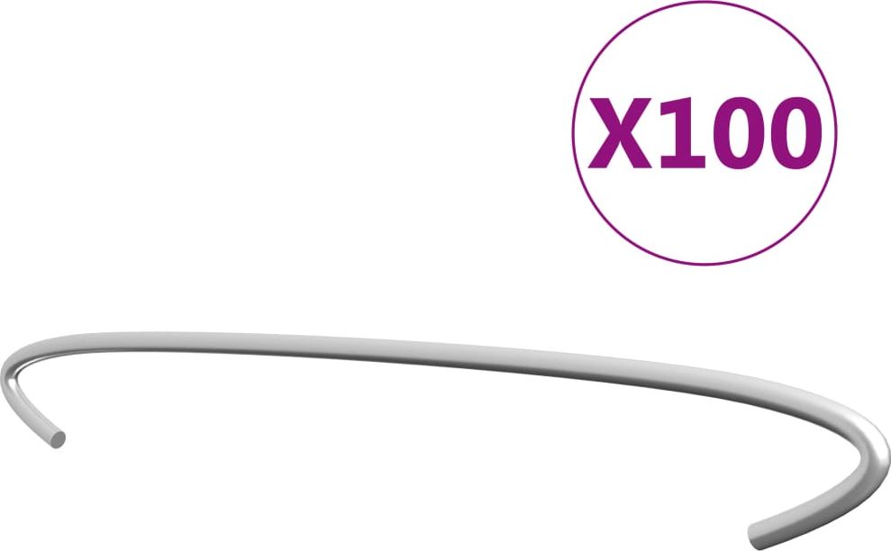 vidaXL Stężenia do gabionów, 100 szt., galwanizowana stal, 50 cm