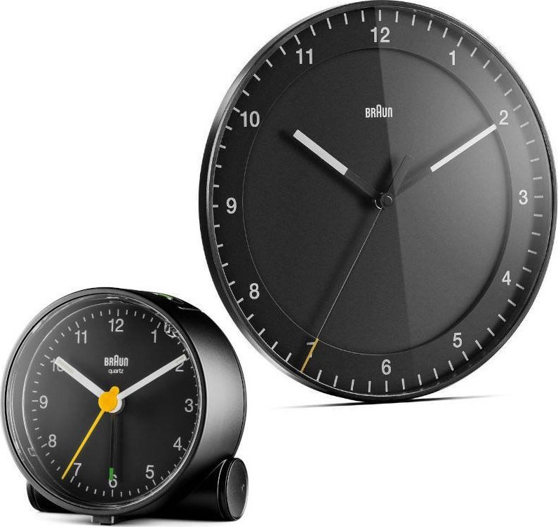 Braun Zestaw czytelny zegar i budzik Braun BC17B i BC01B