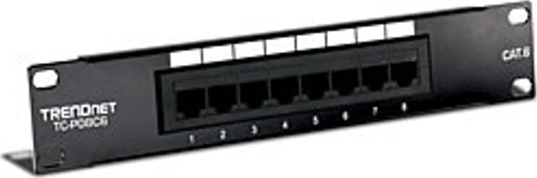TRENDnet Patchpanel 8-Port Cat. 6 ungeschirmt (10" wide) - TC-P08C6
