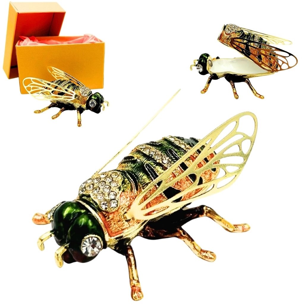 Lean Sport Ekskluzywne pudełko na biżuterię zdobione kryształkami pszczoła HX542