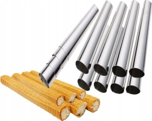 Galicja 8x Foremki do rurek i ciastek 9mm blacha ocynkowana