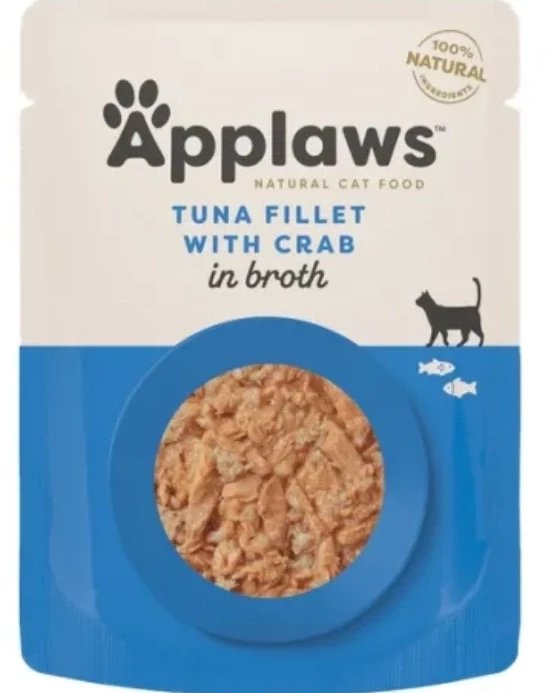 APPLAWS KOT sasz.70g TUŃCZYK Z KRABEM W ROSOLE / 12