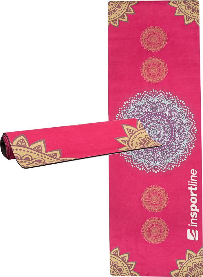 inSPORTline Profesjonalna Mata do jogi do ćwiczeń Sunshine zamszowa Czerwona