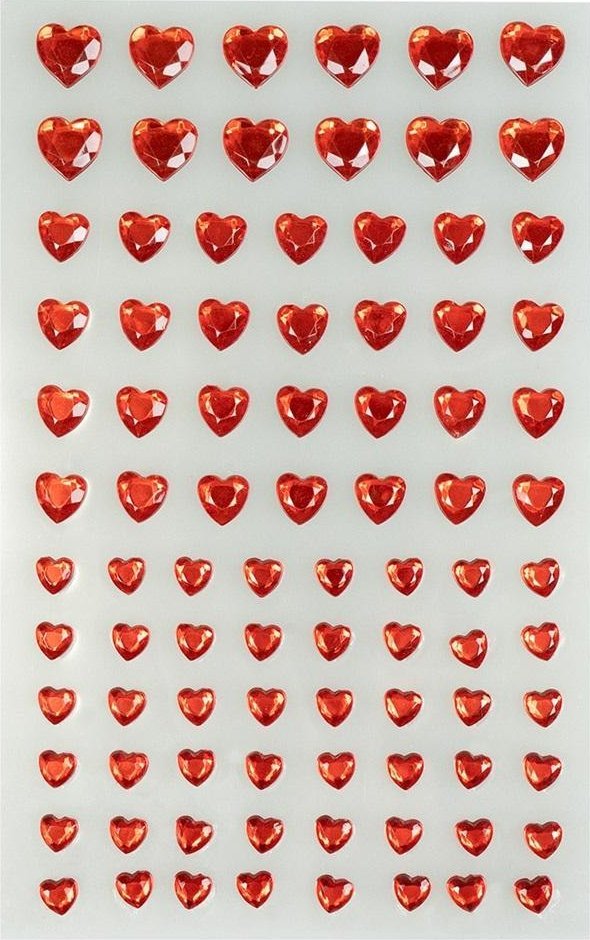 Serduszka kryształki samoprzylepne 84szt