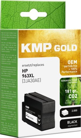 KMP ink cartridge black compatible mit HP 3JA30AE 963 XL