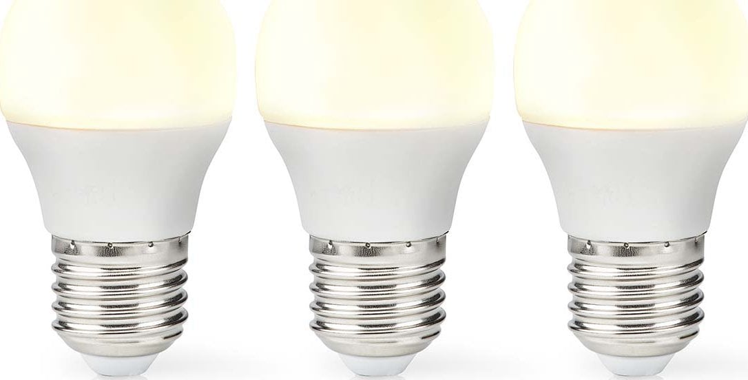 Nedis Nedis LBE27G452P3 lampa LED Ciepłe białe 2700 K 4,9 W E27 F