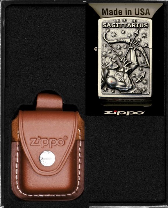 Zestaw ZIPPO Zapalniczka ZODIAC SAGITARIUS strzelec Prezentowy No2